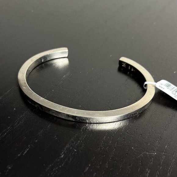 THE MONOTYPE 'The Tyler' Mens Silver-Plated Brass Square Cuff Bracelet NEW - Picture 5 of 7